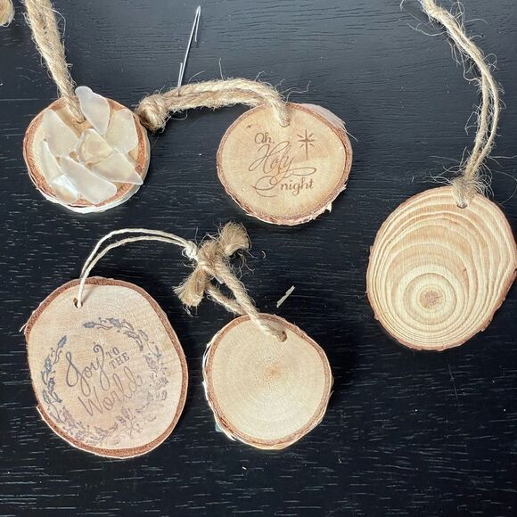 Handmade Wooden Ornaments Made of Small Circular Birch Wood - Picture 10 of 15